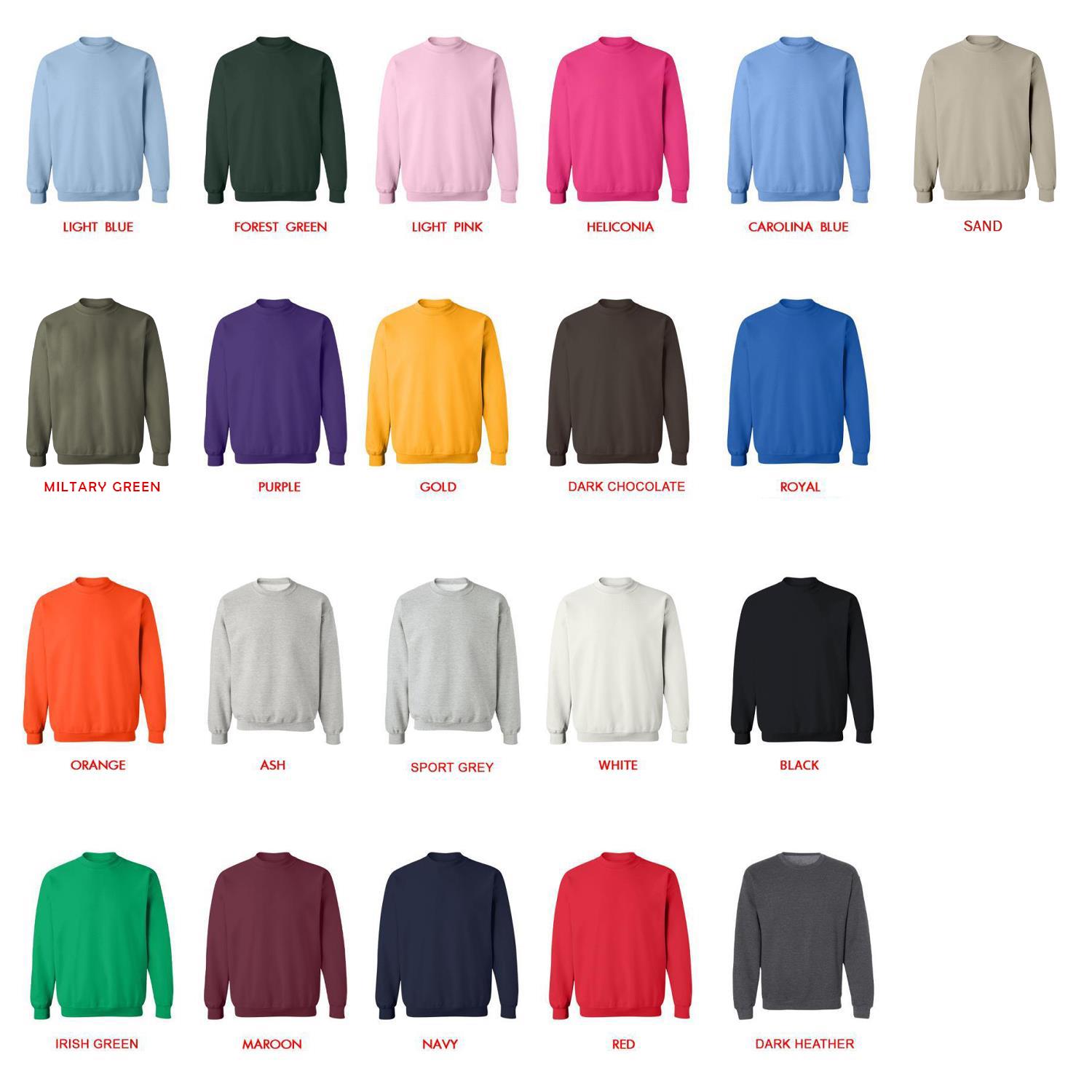 sweatshirt color chart - Vampire Hunter D Store