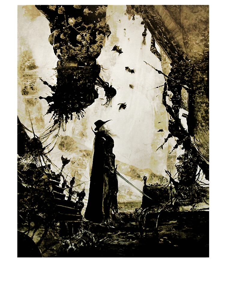 Yoshitaka Amano Vampire Hunter D Throw Pillow - Image 2